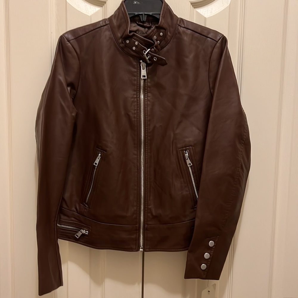 Levis Faux-Leather Latch Collar Moto Racer Jacket - Picture 10 of 11